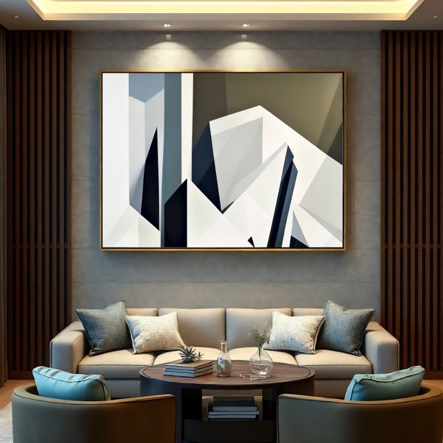 Minimalist Faceted Geometry Canvas Print (Creator Uploaded)