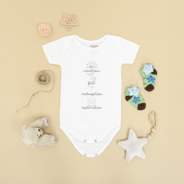 Minimalist Faith Christian & Scripture Baby  Bodysuit (Creator Uploaded)