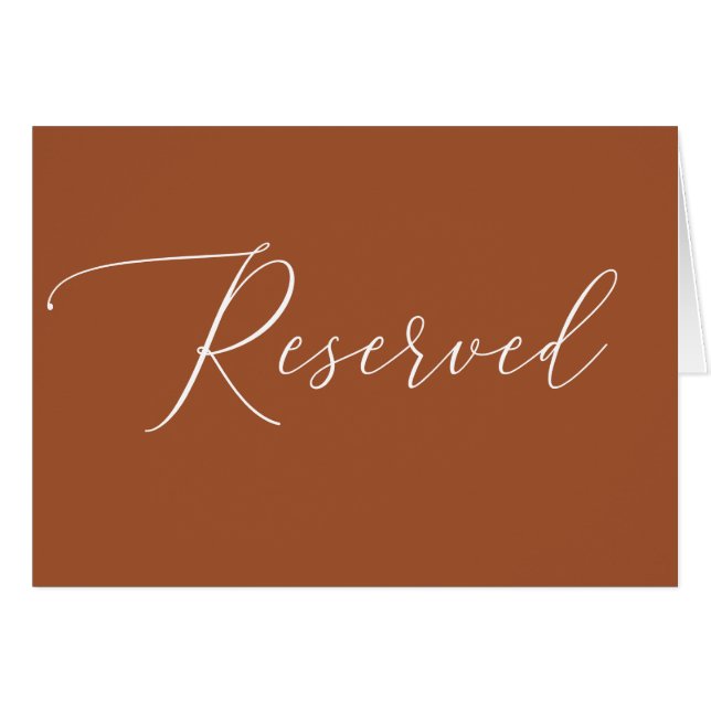 Minimalist Fall Reserved Sign | Sienna Wedding (Front Horizontal)