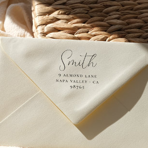 Minimalist Family Name Lettering Return Address Self-inking Stamp