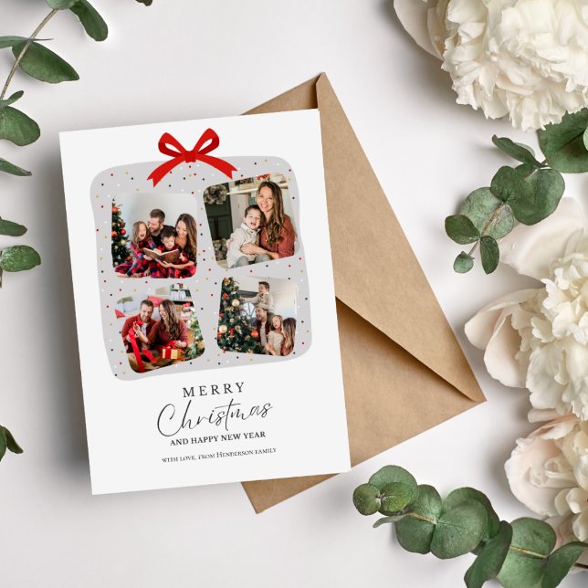 Minimalist Family Photo Christmas Holiday Card (Creator Uploaded)