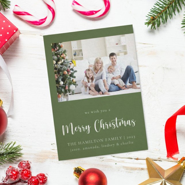 Minimalist Family Photo Christmas Holiday Card (Creator Uploaded)