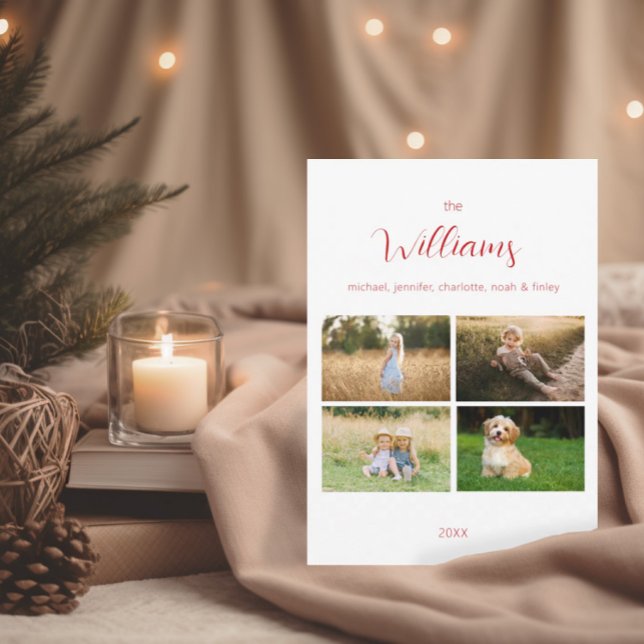 Minimalist Family Photo Grid | Christmas Holiday Card (Creator Uploaded)