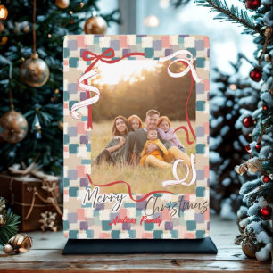 Minimalist Family Photo Merry Christmas Holiday Card