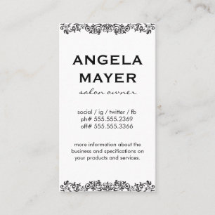 Minimalist Fancy Element Business Card