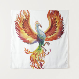 Minimalist Fashion Woman, Black Line Graphics. Tapestry