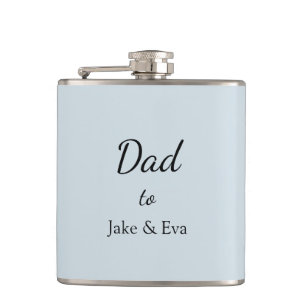 Minimalist Father's Day Pastel Flask Kids Names