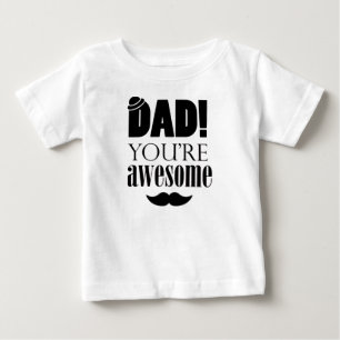 Minimalist Father's Day Typography Graphic! Baby T-Shirt