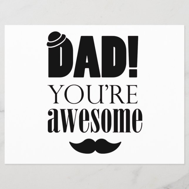 Minimalist Father's Day Typography Graphic! Flyer (Front)