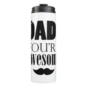 Minimalist Father's Day Typography Graphic! Thermal Tumbler