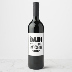 Minimalist Father's Day Typography Graphic! Wine Label