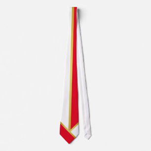 Minimalist Faux Gold Red White Tie