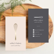 Minimalist Faux Gold Whisk Bakery