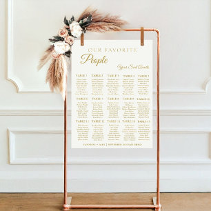 Minimalist Favourite People Wedding Seating Chart