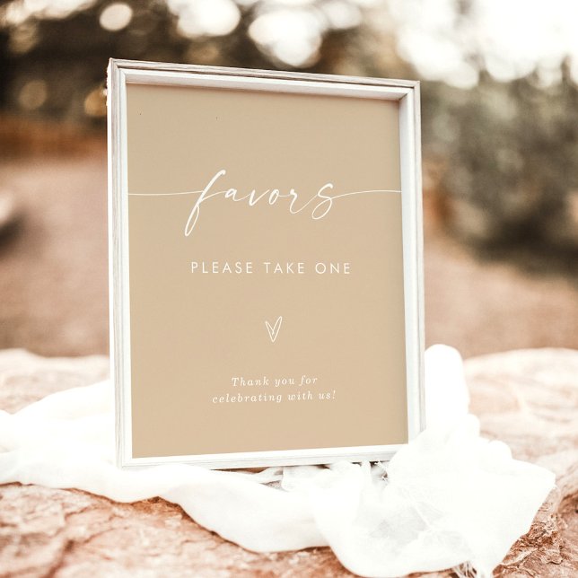 Minimalist Favours Sign, Boho Wedding Favour Sign (Creator Uploaded)