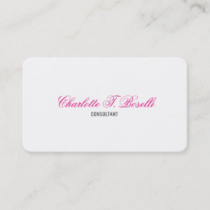 Minimalist Feminine Elegant Handwrite Professional Business Card
