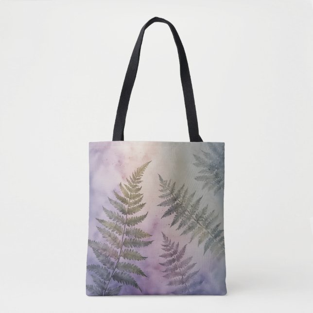Minimalist Fern Leaf Tote Bag (Front)