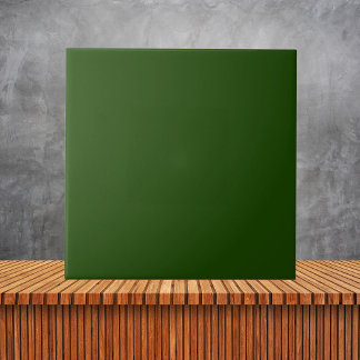Minimalist Festive Green Plain Solid Colour #1A430 Tile