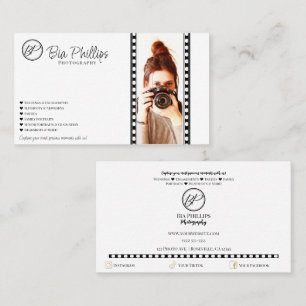 Minimalist Film Strip Photo Modern Photography Business Card