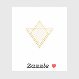 Minimalist Fine Line Gold Triangle Wedding Sticke