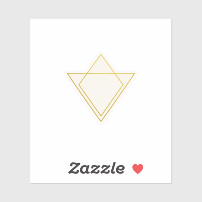  Minimalist Fine Line Gold Triangle Wedding Sticke (Sheet)