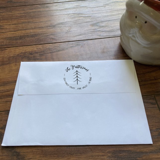 Minimalist Fir Tree Family Holiday Rubber Stamp (Creator Uploaded)