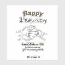 Minimalist First Father’s Day Daddy Anime Style