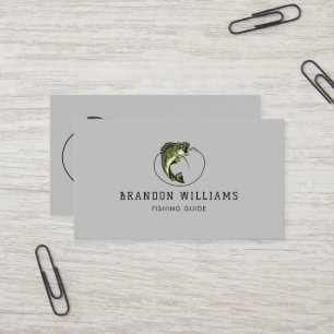 Minimalist Fishing Guide Fishing Charters Business Card