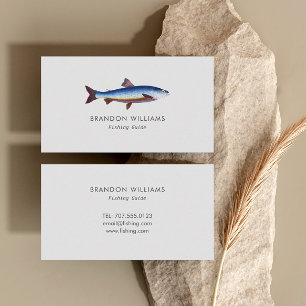 Minimalist Fishing Guide Fishing Charters Business Card