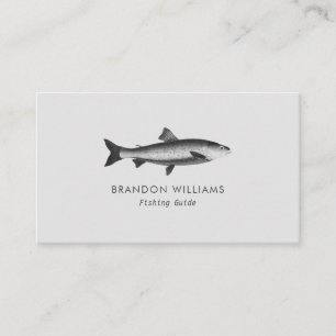 Minimalist Fishing Guide Fishing Charters Business Card