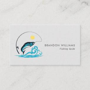 Minimalist Fishing Guide Fishing Charters Business Card