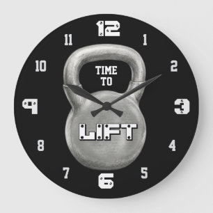 Minimalist Fitness Motivation Large Clock