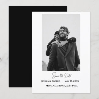 Minimalist Flat Save The Date Card
