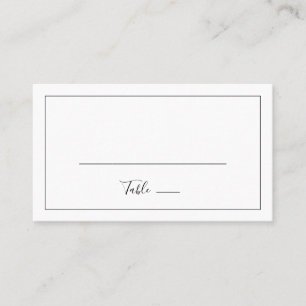 Minimalist Flat Wedding Place Card