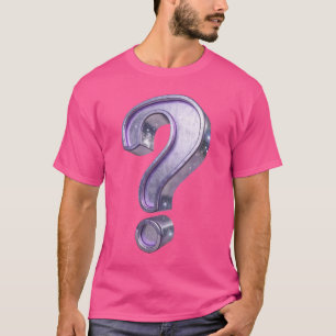 Minimalist Floating Question Mark – 3D Transparent T-Shirt