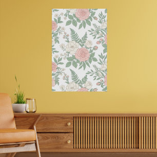 Minimalist Floral Blossoms Botanical Art Poster