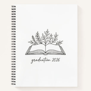 Minimalist Floral Book Graduation 2026