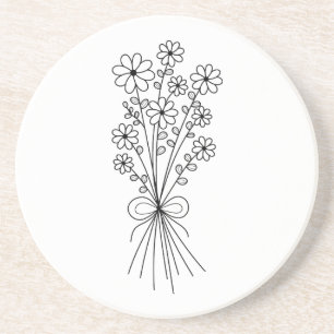 Minimalist Floral Bouquet Coaster