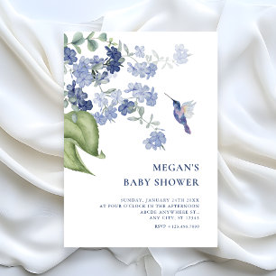 Minimalist Floral branch bird baby shower Invitation