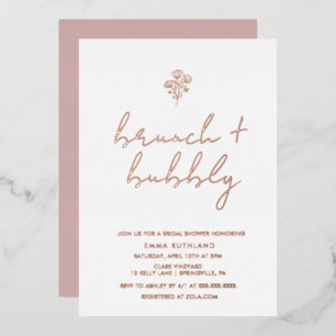 Minimalist Floral Brunch & Bubbly Rose Gold