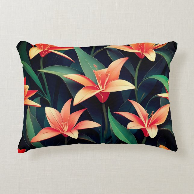 Minimalist Floral Charm Seamless Pattern Decorative Cushion (Front)