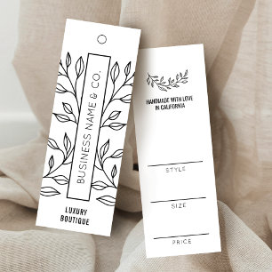 Minimalist Floral Clothing Boutique Price Tag
