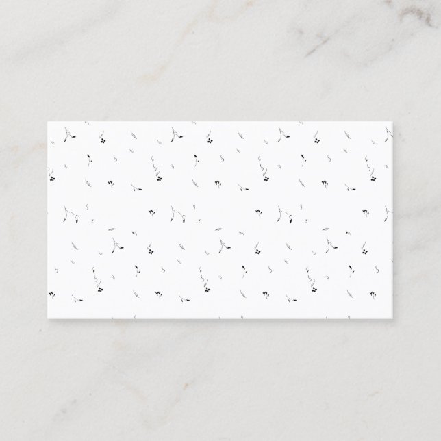 Minimalist Floral Elegance | Premium Calling Cards (Front)