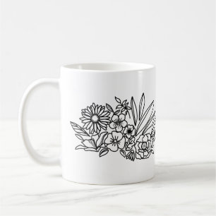 Minimalist Floral Garden Coffee Mug