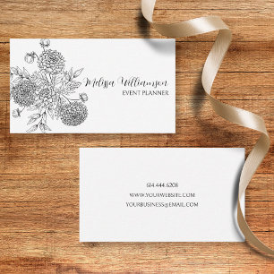 Minimalist Floral Illustration Business Card