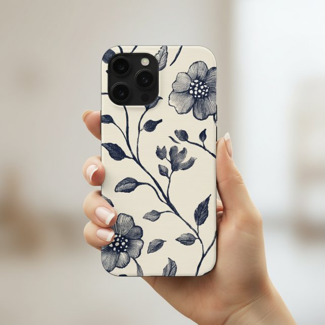 Minimalist Floral Line Art - Elegant Botanical  Case-Mate iPhone Case (Creator Uploaded)