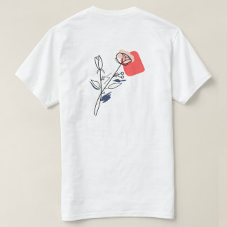 Minimalist Floral Line Art T-Shirt