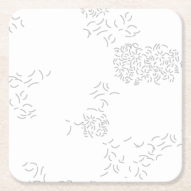 Minimalist Floral Luxury Paper Coaster (Front)