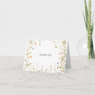 Minimalist, Floral, modern and elegant  Thank You Card