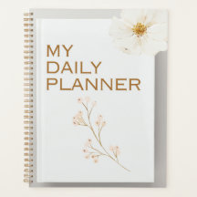 Minimalist Floral "My Daily Planner" | Elegant 